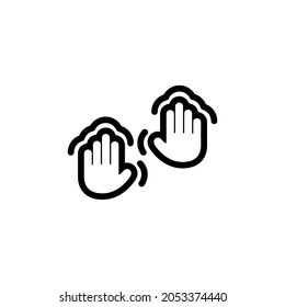 Tap5 Silhouette Icon On White Background