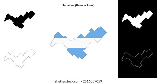 Tapalque department (Buenos Aires) outline map set