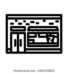 tapas bar street cafe line icon vector. tapas bar street cafe sign. isolated contour symbol black illustration