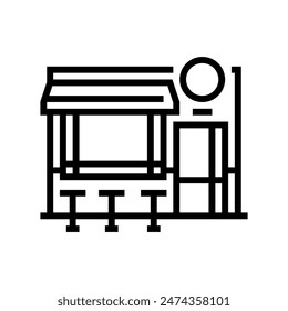 tapas bar street food cafe line icon vector. tapas bar street food cafe sign. isolated contour symbol black illustration