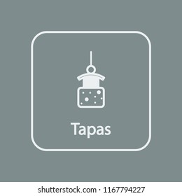 Tapas Design Icon Vector Illustration on gray background