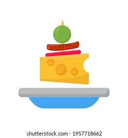 tapas flat icon illustration vector graphic