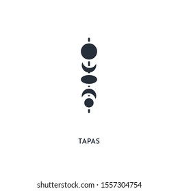 tapas icon. simple element illustration. isolated trendy filled tapas icon on white background. can be used for web, mobile, ui.