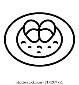 Tapas paella icon outline vector. Culinary cuisine. Lunch dish