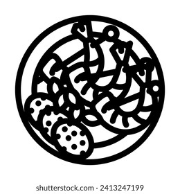 tapas selection spanish cuisine line icon vector. tapas selection spanish cuisine sign. isolated contour symbol black illustration