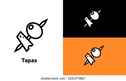 tapas vector outline style Editable strokes. Pixel perfect.