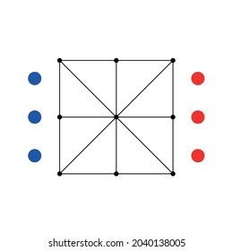 tapatan game board vector illustration