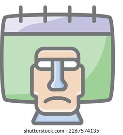 Tapati rapa nui fully editable vector icon