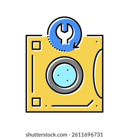 tape backup restore services color icon vector. tape backup restore services sign. isolated symbol illustration