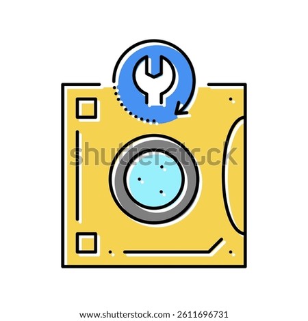 tape backup restore services color icon vector. tape backup restore services sign. isolated symbol illustration