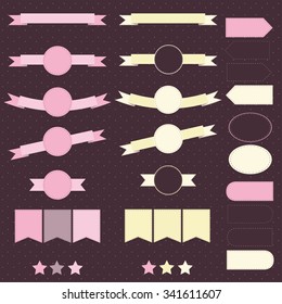 Tape, banner, sticker set