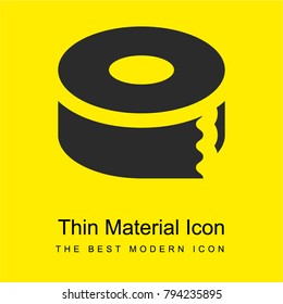 Tape bright yellow material minimal icon or logo design