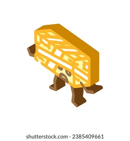 tape cardboard box character isometric icon vector. tape cardboard box character sign. isolated symbol illustration