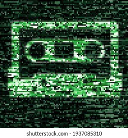 tape cassette - digital noise design template
