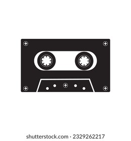 tape cassette icon logo vector design template