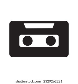 tape cassette icon logo vector design template