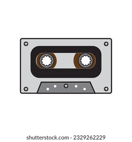 tape cassette icon logo vector design template