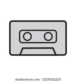 tape cassette icon logo vector design template