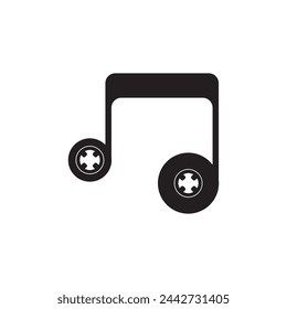 tape cassette icon logo vector design template