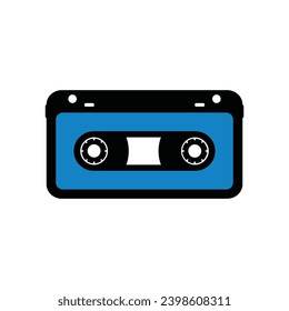 Tape cassette icon vector illustration logo design