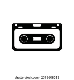 Tape cassette icon vector illustration logo design