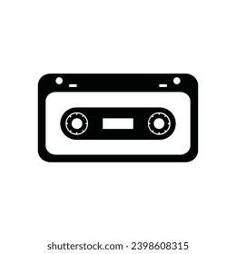 Tape cassette icon vector illustration logo design