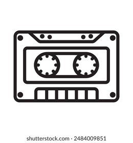 tape cassette icon vector illustration logo design