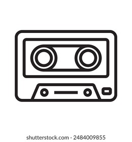 Logodesign der Vektorillustration des Kassettensymbols