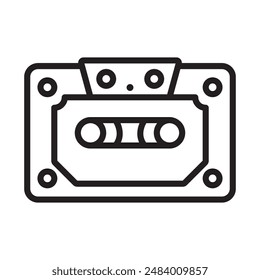 tape cassette icon vector illustration logo design