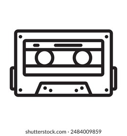 tape cassette icon vector illustration logo design