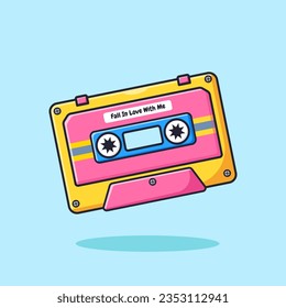 Tape or Cassette Illustration, Vector, Icon Isolated