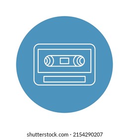 tape cassette Vector icon which is suitable for commercial work and easily modify or edit it

