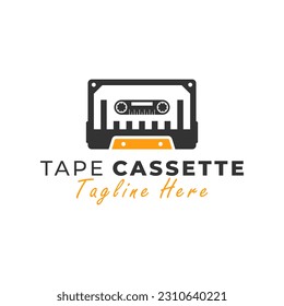 tape cassette vector illustration logo design