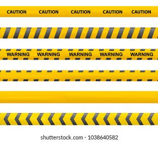 Tape caution. Police line. Warning tape vector. Accident