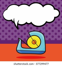 Tape color doodle, speech bubble