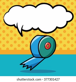 Tape color doodle, speech bubble