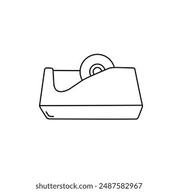 Tape Cutter outline icon. vector design illustration