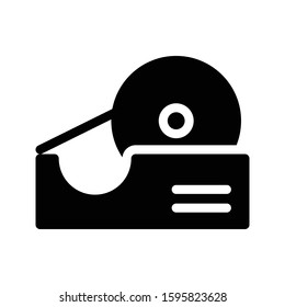 tape cutter vector glyph flat icon 