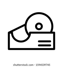 tape cutter vector thin line icon 