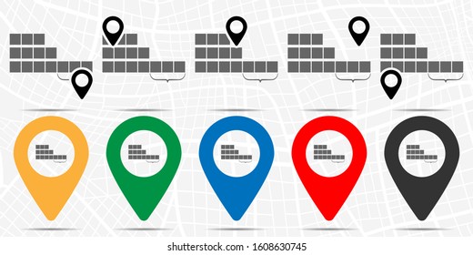 Tape digram icon in location set. Simple glyph, flat illustration element of charts and diagrams theme icons