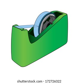 Tape dispenser with adhesive tape vector