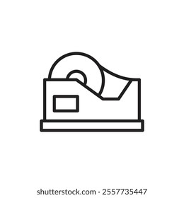 Tape dispenser icon Black and white logo