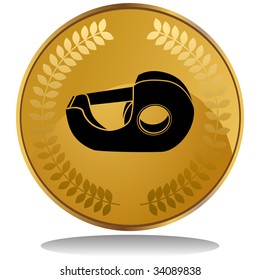 Tape Dispenser Icon Coin