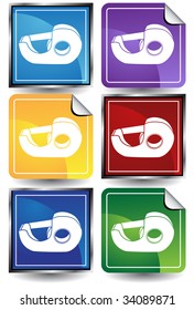 Tape Dispenser Icon Color