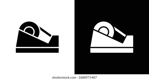 Tape dispenser icon in flat style, filled black symbol