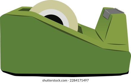 Tape and Tape Dispenser Vector Illustration