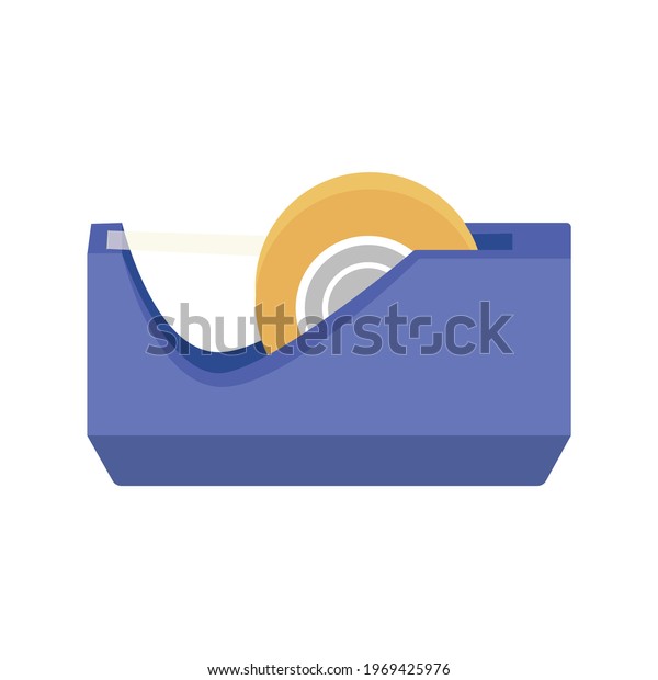 Tape and Tape\
Dispenser Vector\
Illustration