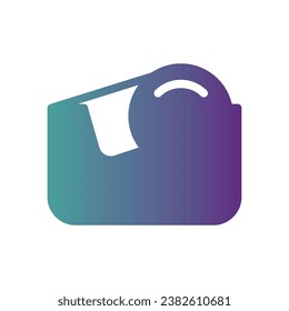 tape dispenserflat gradient icon logo for website, application, printing, document, poster design, etc, Suitable for web Design,Logo,App