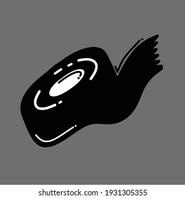 Tape doodle vector icon. Drawing sketch illustration hand drawn line.