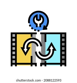 tape duplication color icon vector. tape duplication sign. isolated symbol illustration